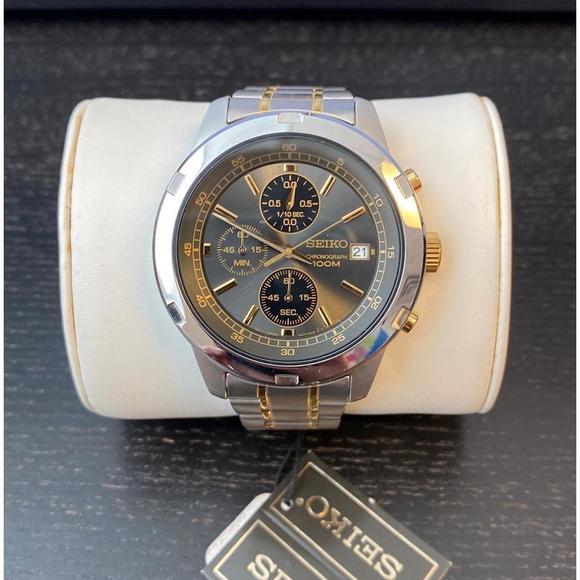 Seiko Men's Chronograph Two-Tone Watch - Picture 2 of 4